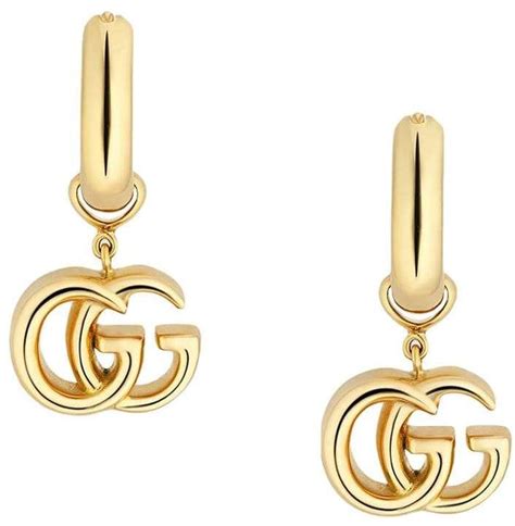 gold gucci gg earrings|Gucci orecchini earrings.